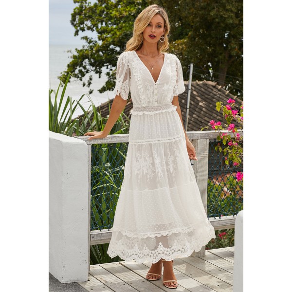 Luminous Dawn Lace Gown