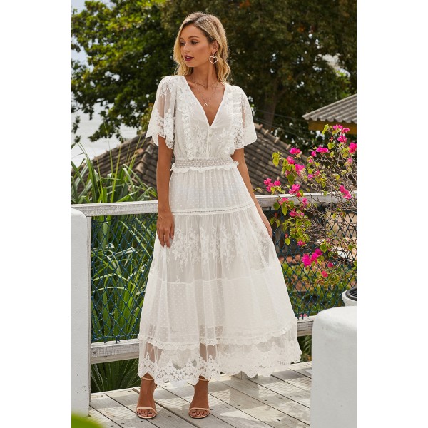 Luminous Dawn Lace Gown