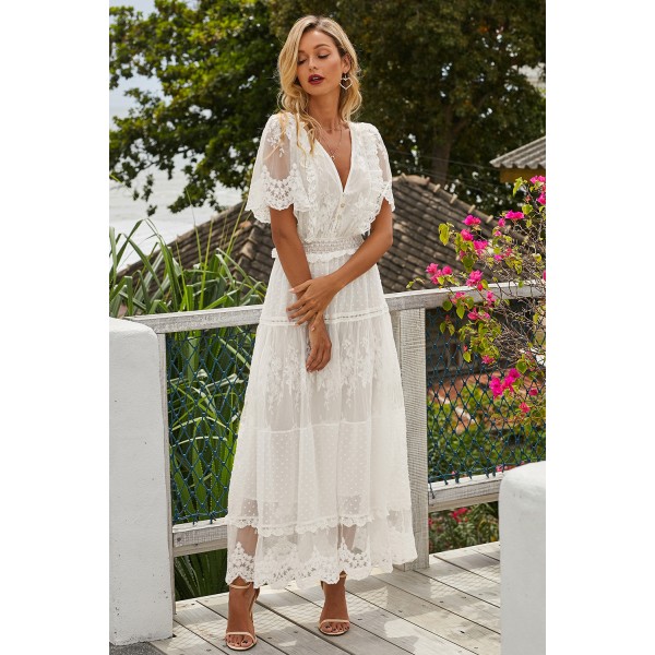 Luminous Dawn Lace Gown