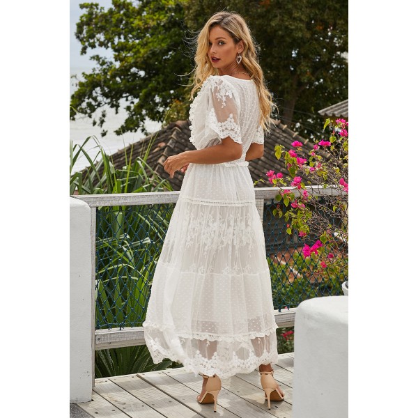 Luminous Dawn Lace Gown