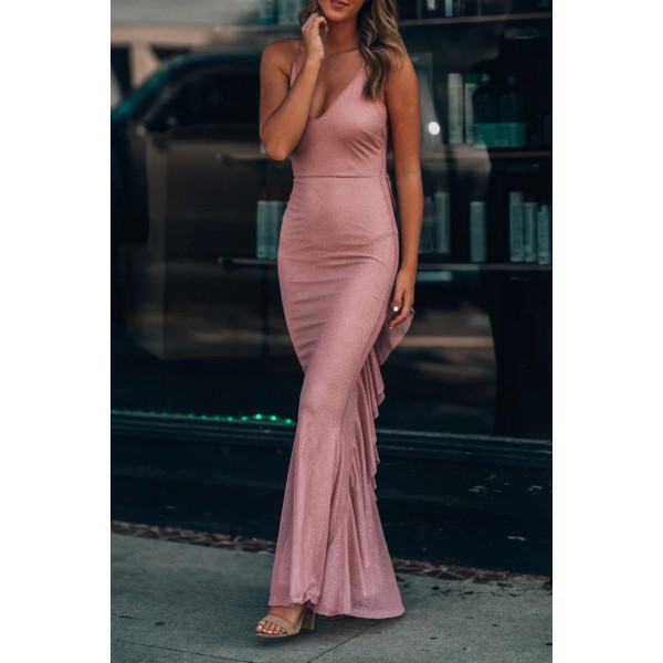 Pink This Is Love Glitter Gown