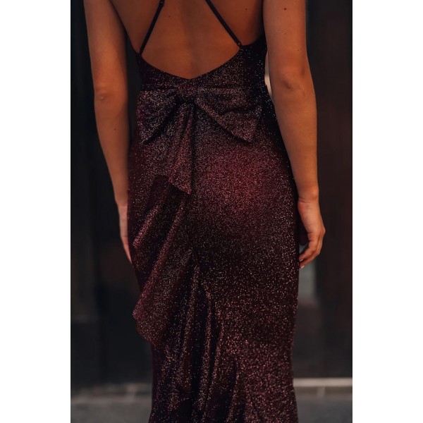 Red This Is Love Glitter Gown