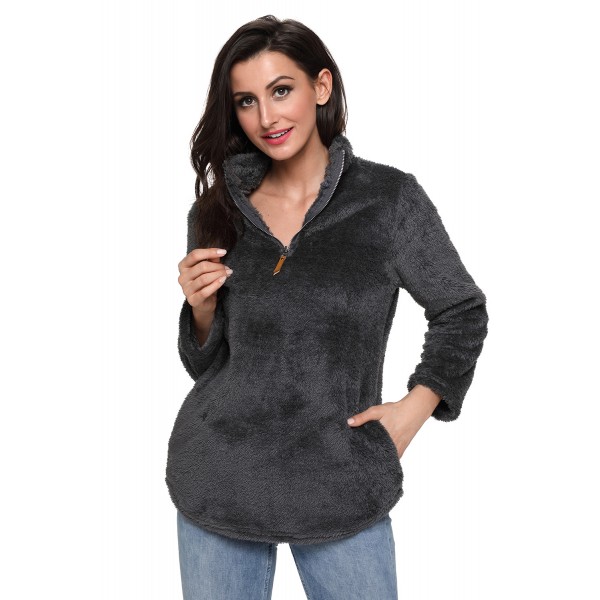 Gray Zipped Pullover Fleece Outfit