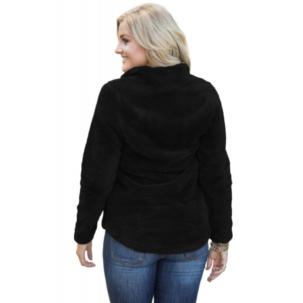 Black Zipped Pullover Fleece Outfit