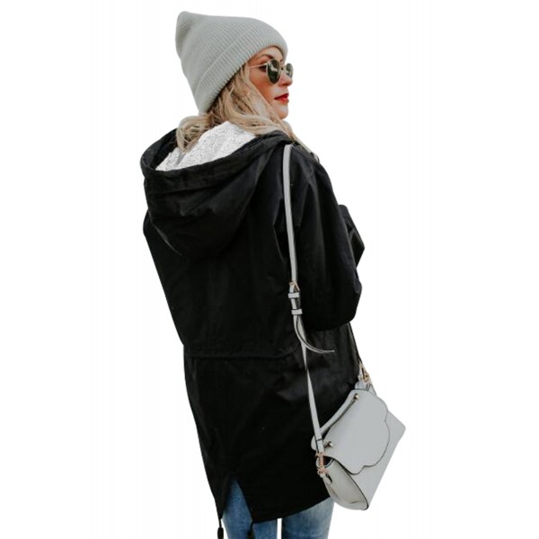 Black Zip Front Jacket with Pockets