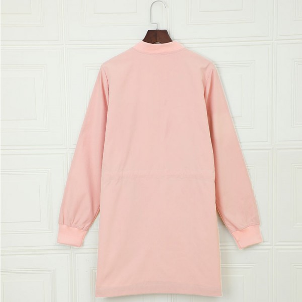 Pink Drawstring Waist Lightweight Outcoat