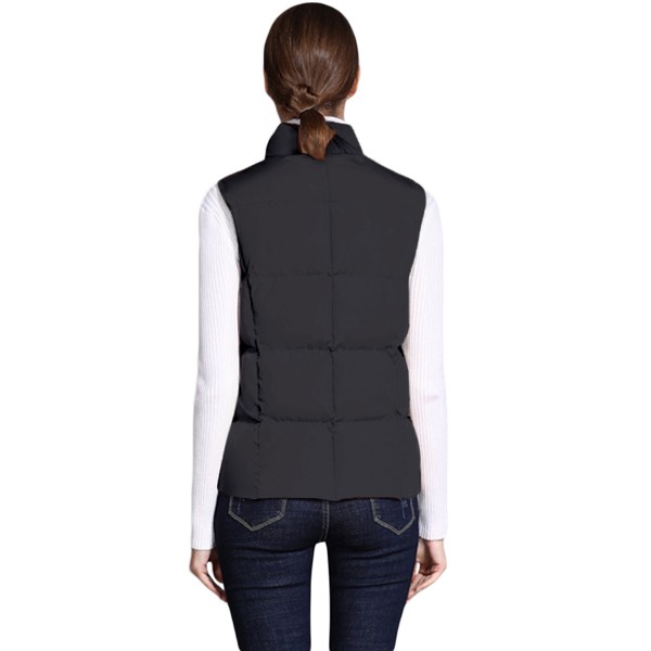Black Sleeveless Female Cotton Jacket