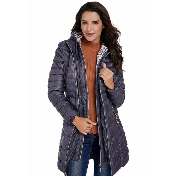 Dark Gray Hooded Longline Winter Coat with Belt