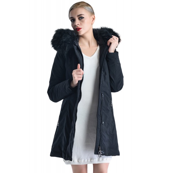 Fur Hooded Winter Rookie Black Parka Jacket