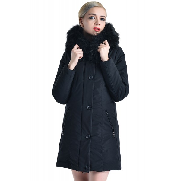 Fur Hooded Winter Rookie Black Parka Jacket