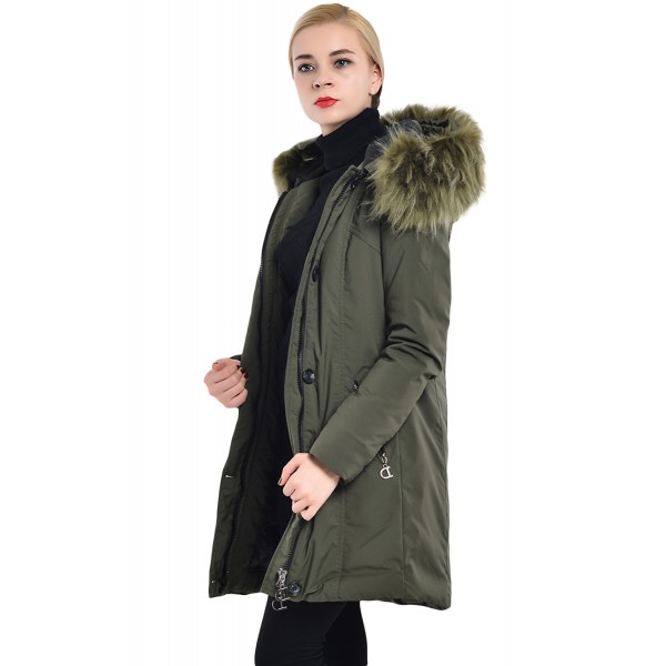 Fur Hooded Winter Rookie Army Green Parka Jacket