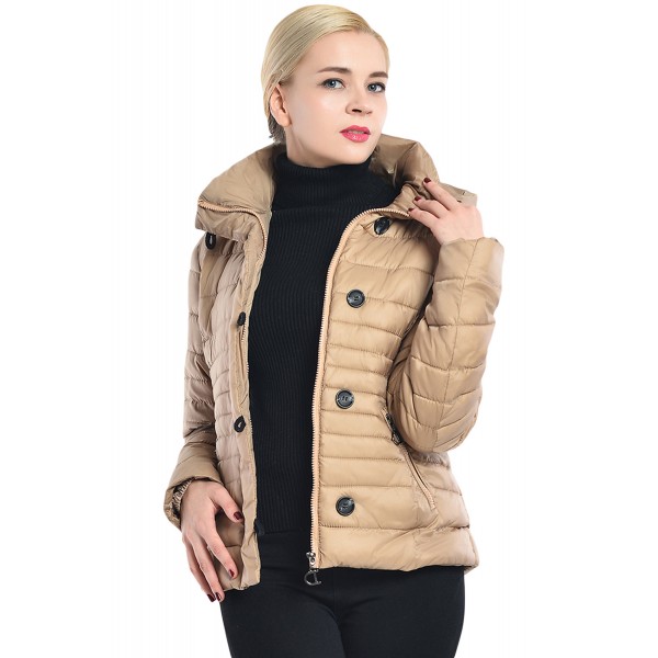 Khaki Core Down Hooded Jacket