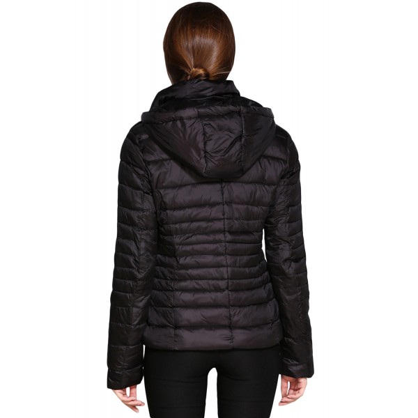 Black Core Down Hooded Jacket