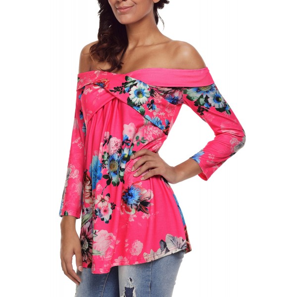 Rosy Floral Off Shoulder Crisscross Top
