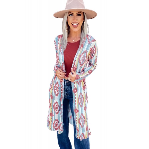 Open Front Aztec Cardigan