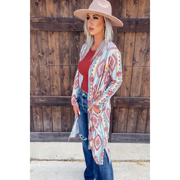 Open Front Aztec Cardigan