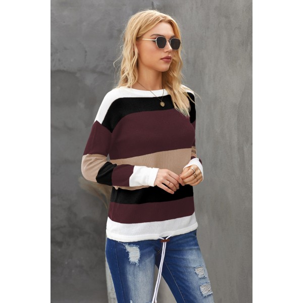 Color Block Knit Sweater