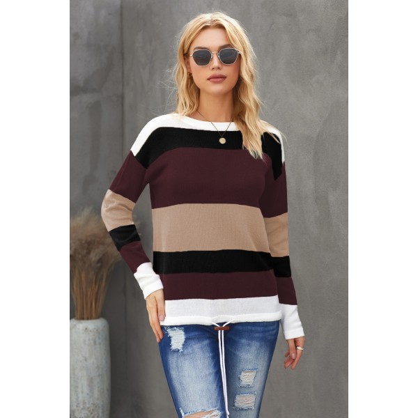 Color Block Knit Sweater