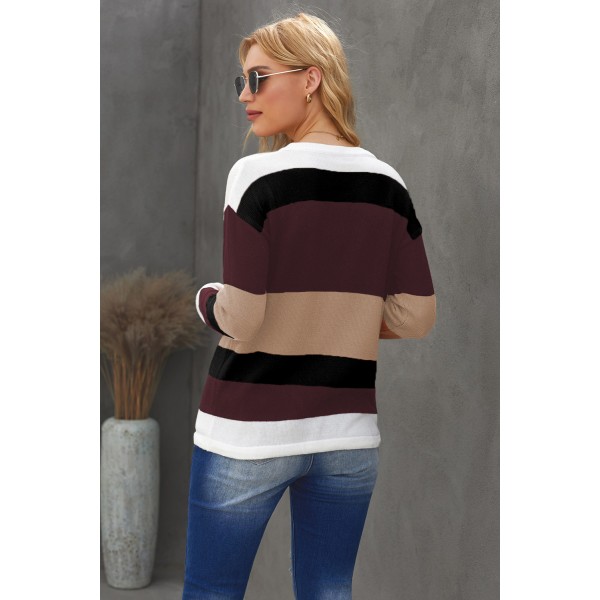 Color Block Knit Sweater