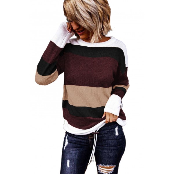 Color Block Knit Sweater