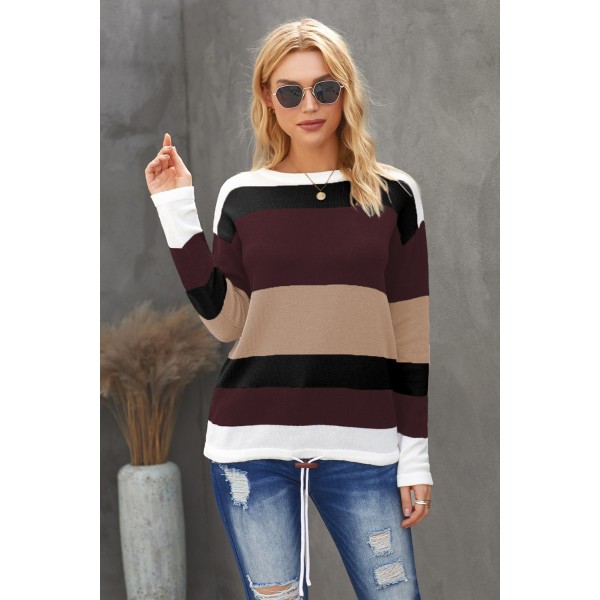 Color Block Knit Sweater