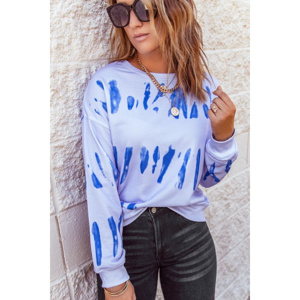 Tie-dyed Print Long Sleeve Sweatshirt