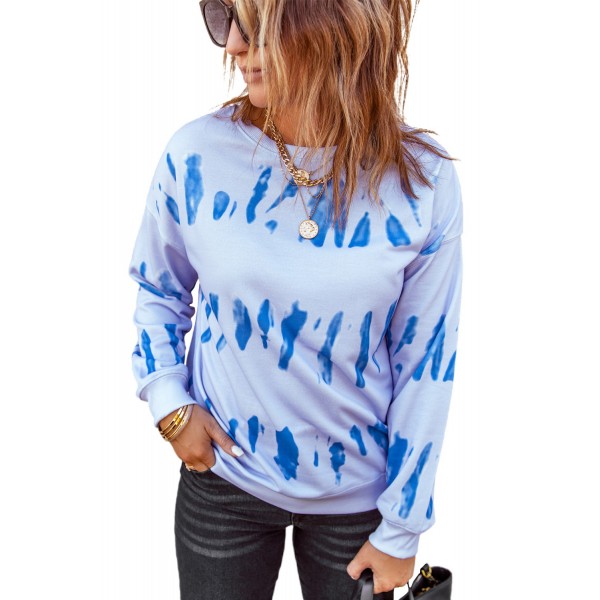 Tie-dyed Print Long Sleeve Sweatshirt