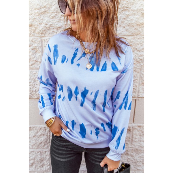 Tie-dyed Print Long Sleeve Sweatshirt