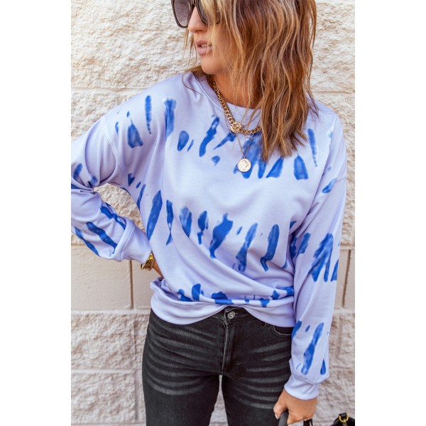 Tie-dyed Print Long Sleeve Sweatshirt