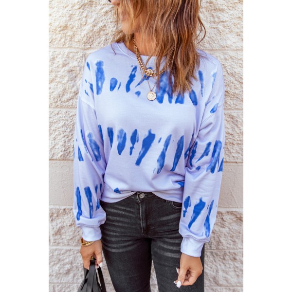 Tie-dyed Print Long Sleeve Sweatshirt