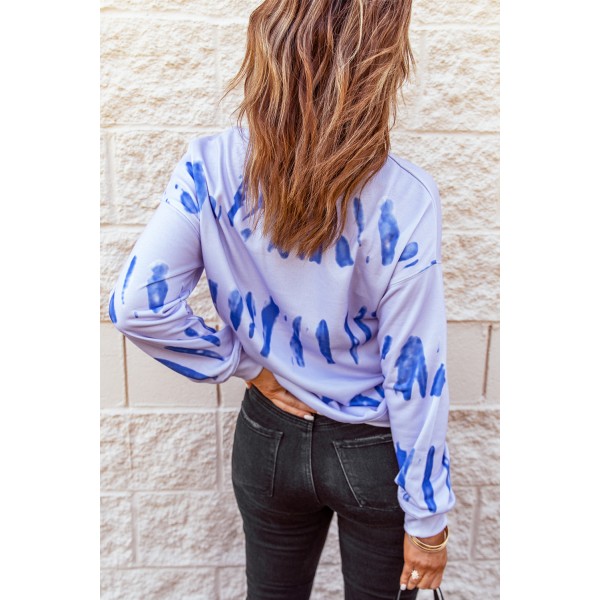 Tie-dyed Print Long Sleeve Sweatshirt