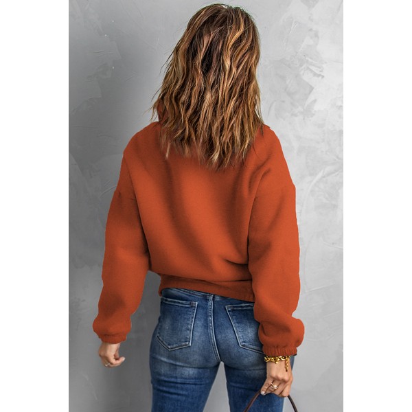 Zipped Collar Sweatshirt
