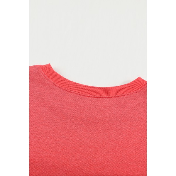 Plain Crew Neck Pullover Sweatshirt