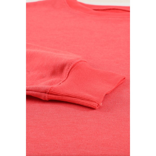 Plain Crew Neck Pullover Sweatshirt