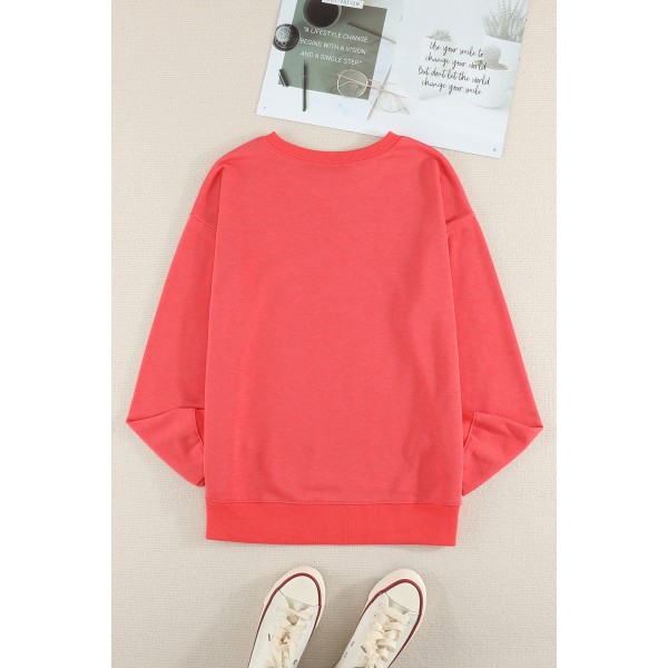 Plain Crew Neck Pullover Sweatshirt