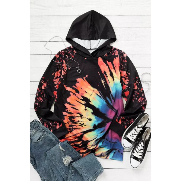 Reverse Tie Dye Rainbow Hoodie