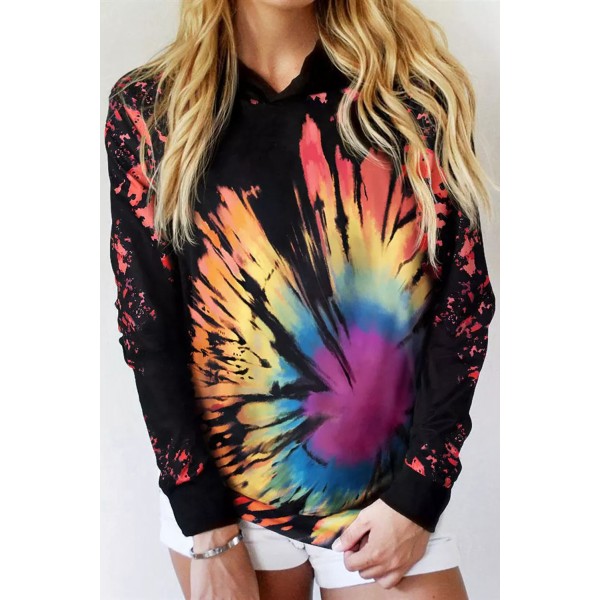 Reverse Tie Dye Rainbow Hoodie