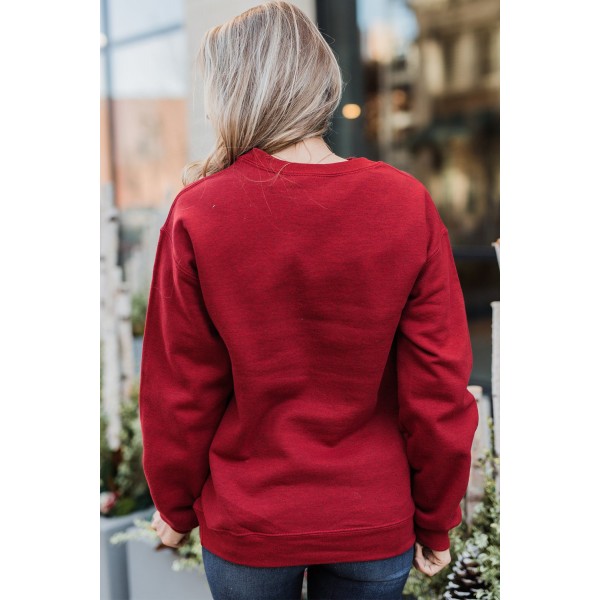 Christmas Santa Baby Print Pullover Sweatshirt