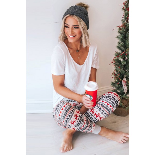 Christmas Pattern Hoodie and Joggers Loungewear