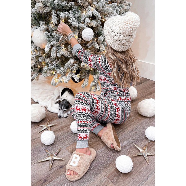 Christmas Pattern Hoodie and Joggers Loungewear