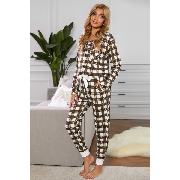 Christmas Fashionable Plaid Print Home Set