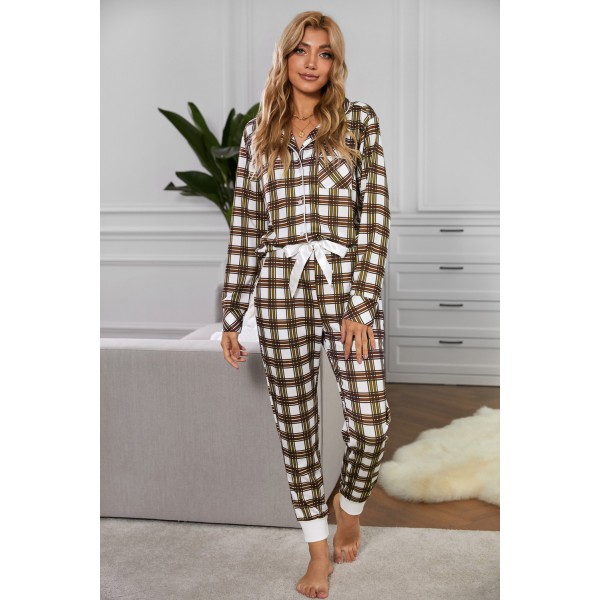 Christmas Fashionable Plaid Print Home Set