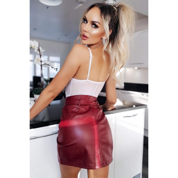 White Lace Patch Adjustable Strap Bodysuit