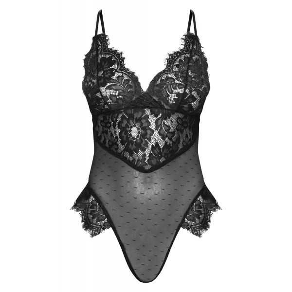 Black Lace Mesh Teddy