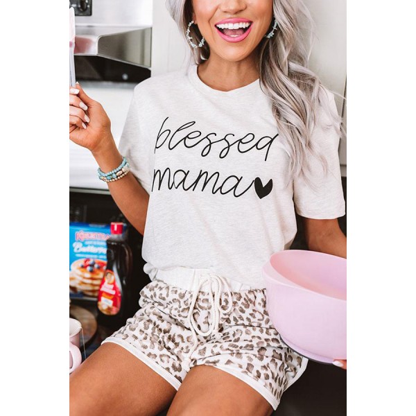 Blessed Mama Graphic Leopard Lounge Set