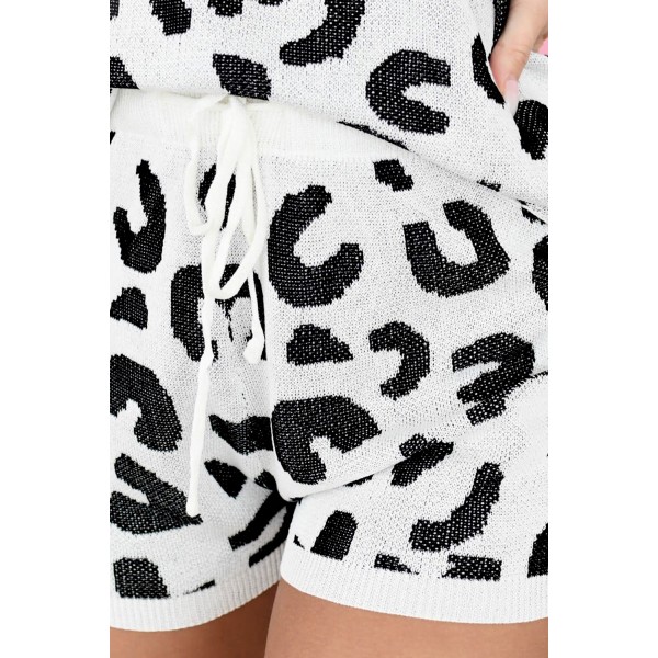 White Leopard Tank Lounge Set