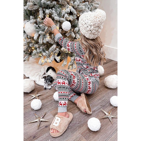 Christmas Pattern Hoodie and Joggers Loungewear