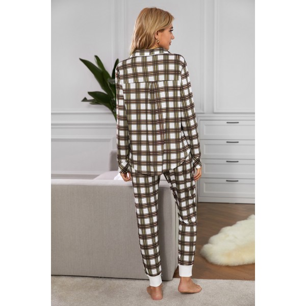 Christmas Fashionable Plaid Print Home Set